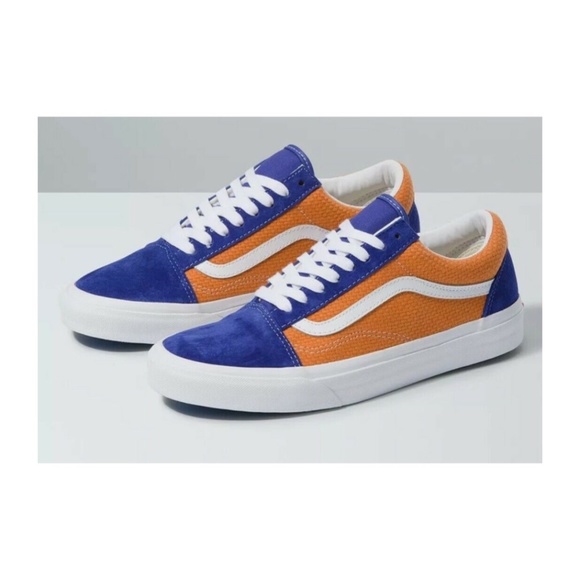 Vans Old Skool Low Mens Lifestyle Skate Shoes Blue Apricot VN0A4U3BWTJ NEW Sz 8 - Picture 4 of 6